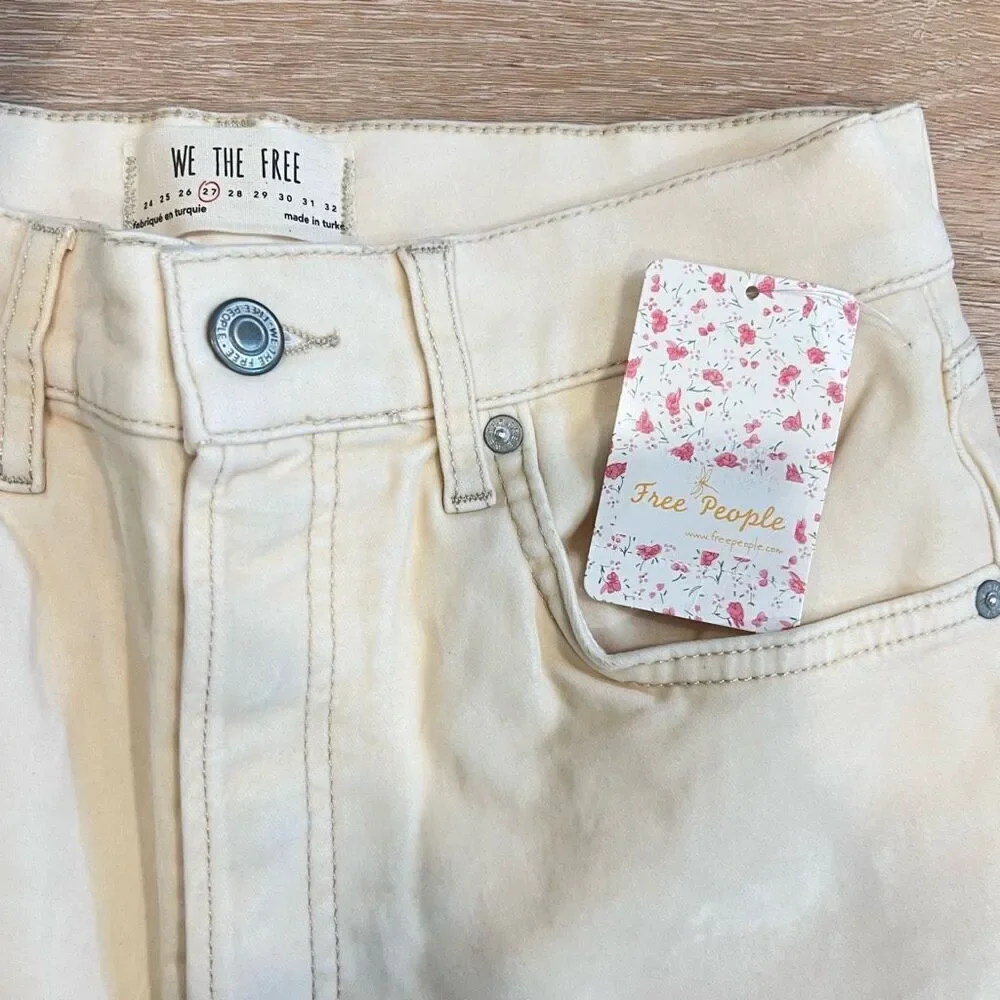 Free People x We the Free, Pearl Velvet Skinny Pants, Raw Ankle Cut, Women’s 27